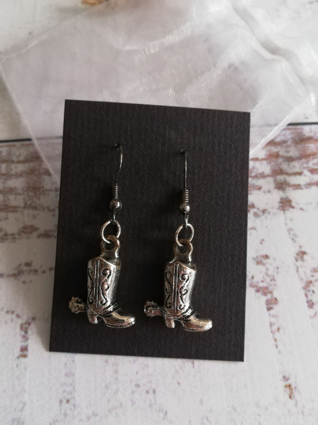 Cowboy Boot Drop Earrings