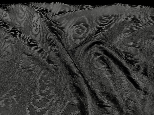 Corte falda moaré negro 