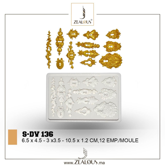 S-DV136 Cake, Chocolate, and Fondant Silicone Moulds