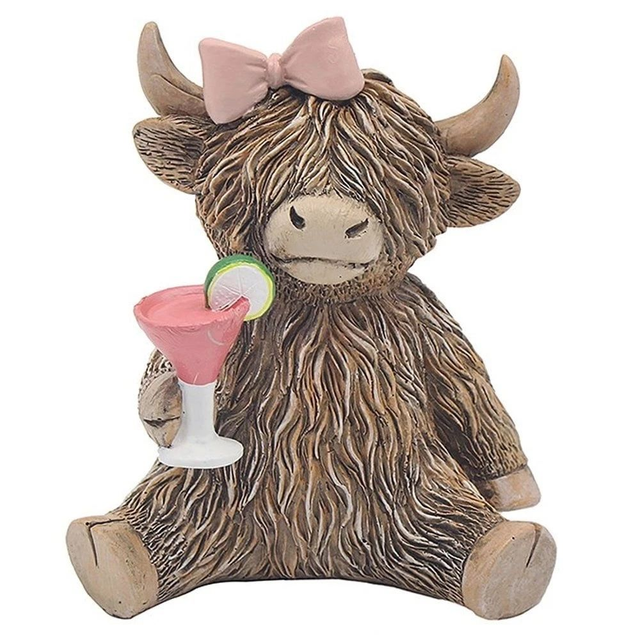 Highland Cow Happy Hour Ornament 