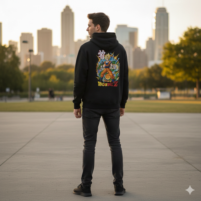  Sweat à Capuche Dragon Ball Z Ultime : Goku Super Saiyan &amp; Shenron 💥