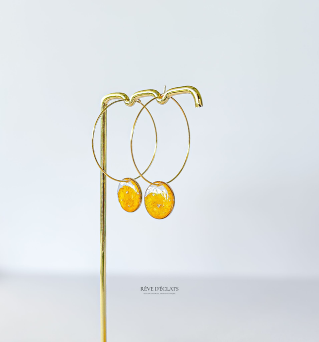 Boucles d’oreilles - Fleur de flamboyant