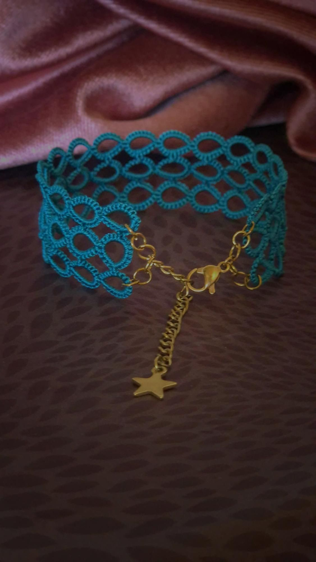 Bracelet manchette Marisol 3 rangs mailles XL