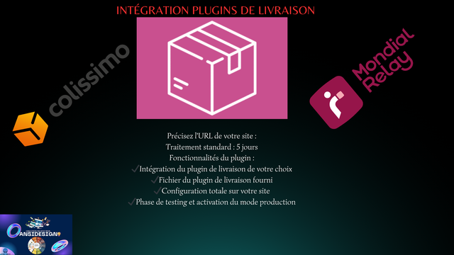 Intégration plugins de livraison