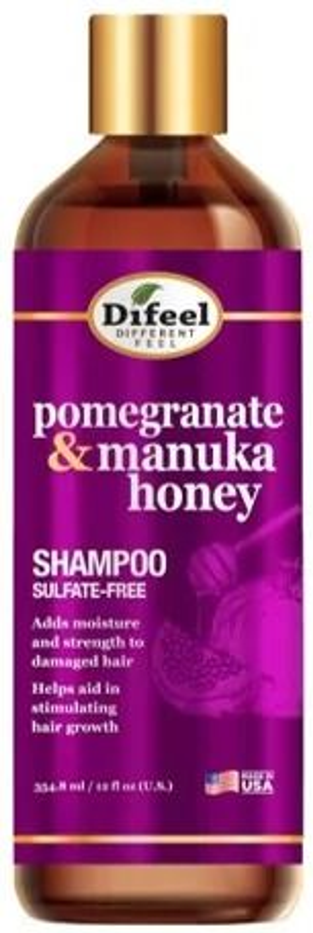 DIFEEL: POMEGRANATE MANUKA HONEY SULFATE FREE SHAMPOO 12OZ D41MP12