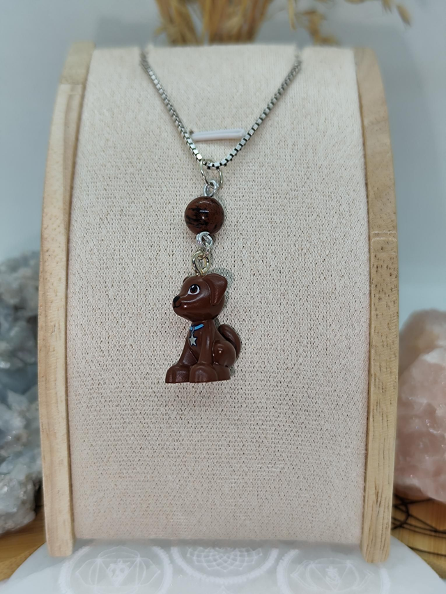 Obsidienne mahogany et chien