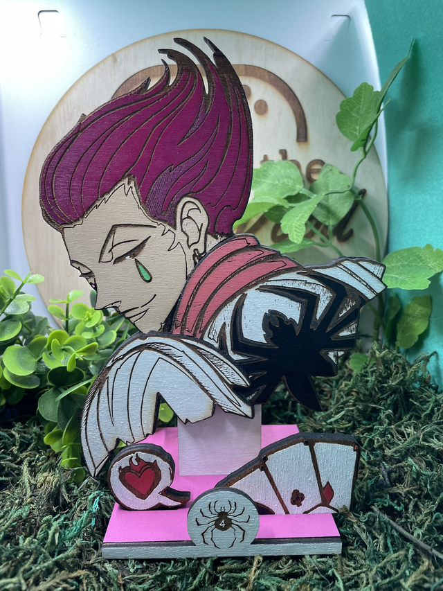 Figurine Hunter x hunter, hisoka en bois 