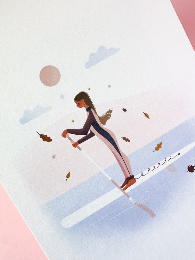 Affiche Faire du paddle