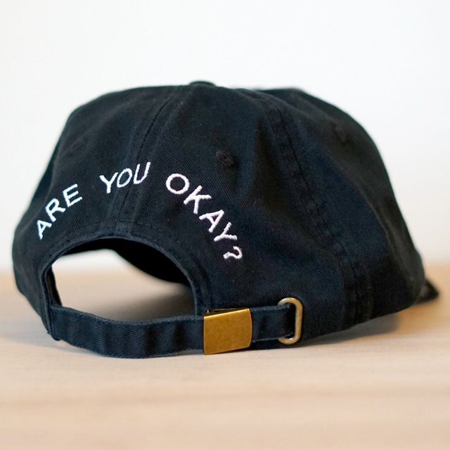 Are You Okay? Cap - Washed Cotton Black