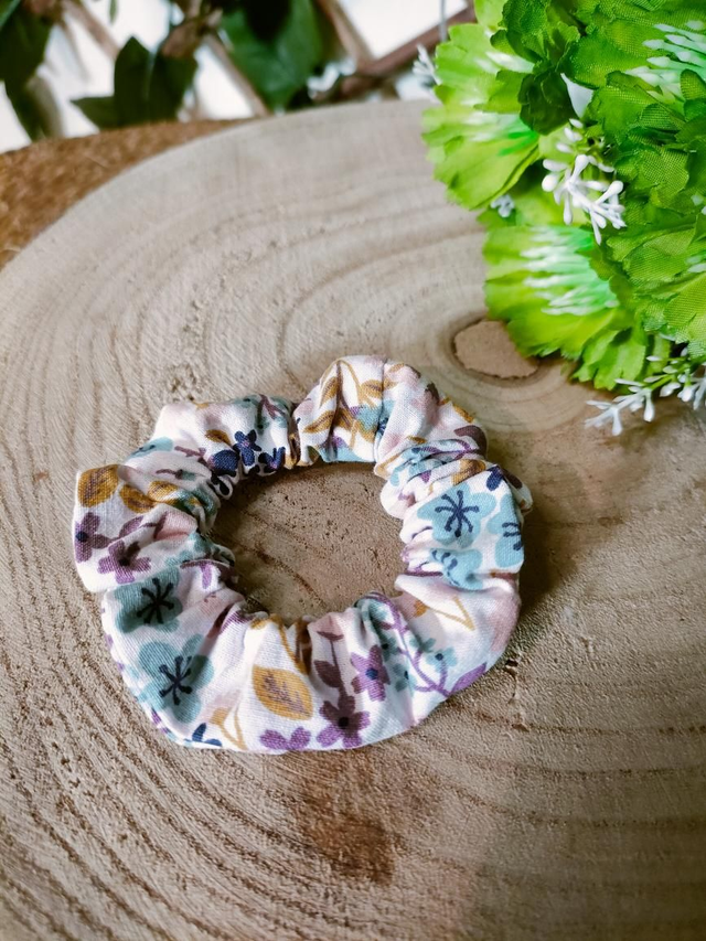 Mini chouchou imprimé fleurs 