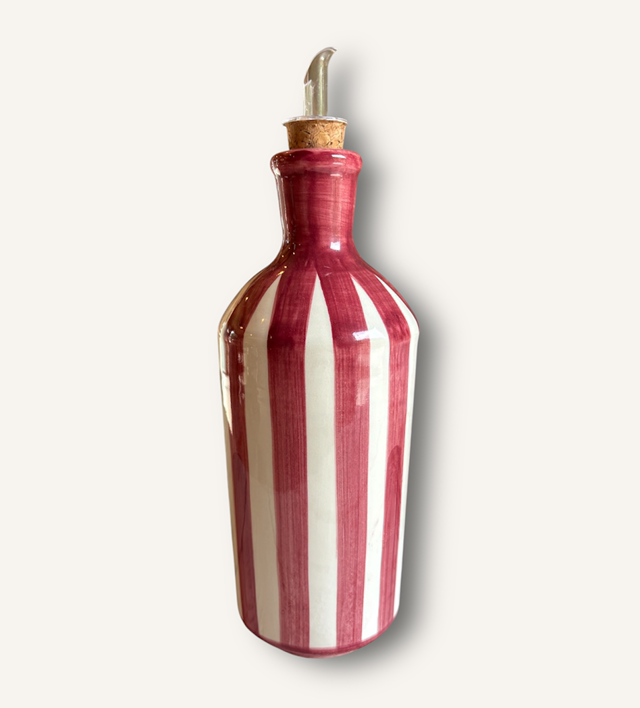 Pink Striped Oil Dispenser