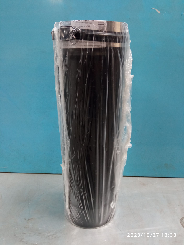 PLA - Élément droit avec collier NOIR D100 500 mm - 2PLAELDR100500NO 