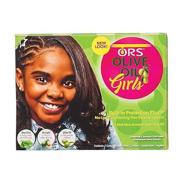 ORS Olive Oil Girls Built in Protection Plus No Lye Conditioning Hair Relaxer System 