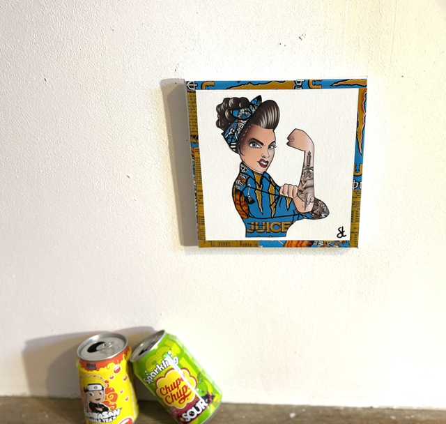 Tableau pin up 20x20 cm