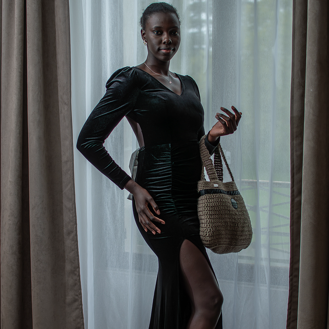 Robe de soirée coupe Sirène en Velours