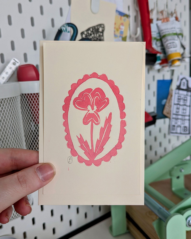 Mini portrait fleuri Pensée 