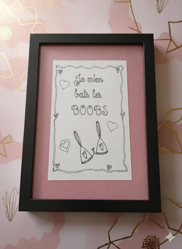 Cadre " je m'en bats les boobs "