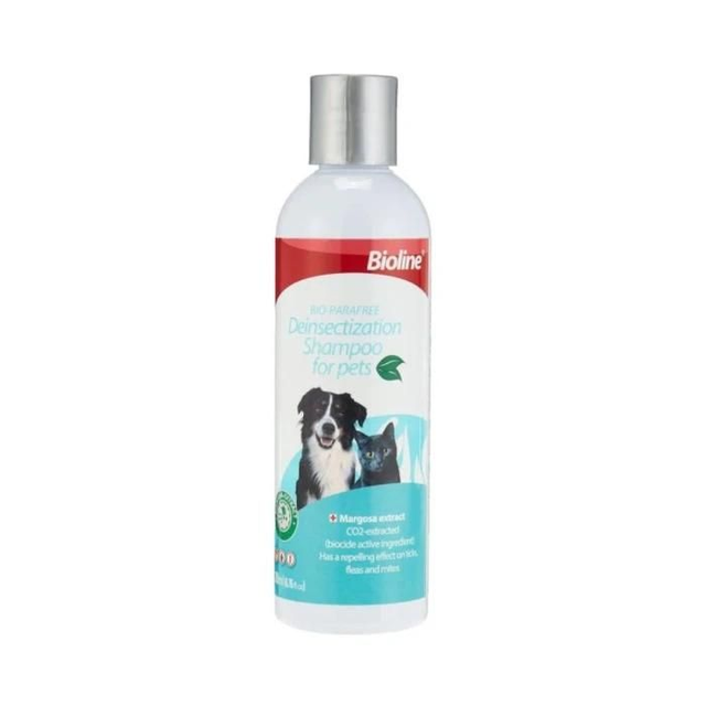 Shampoo Bioline Desifectante y Anti Caspa para mascotas 207ML
