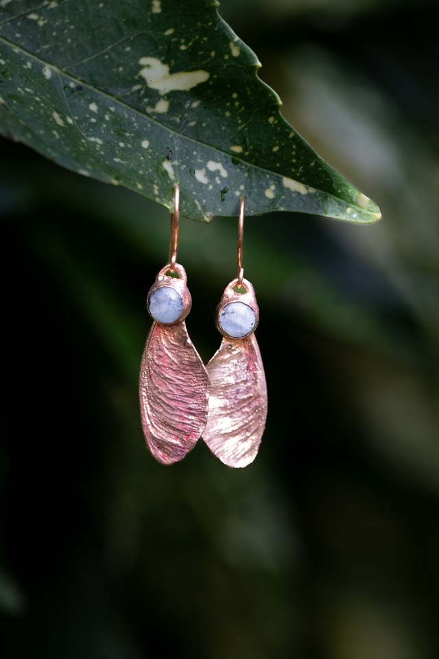 Boucles d’oreille Samares pierre de lune