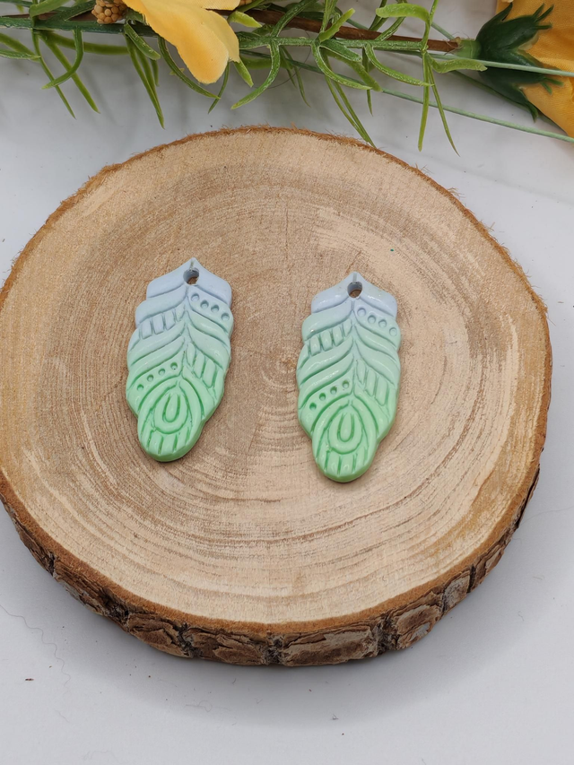 Plume Bleu dégradé 