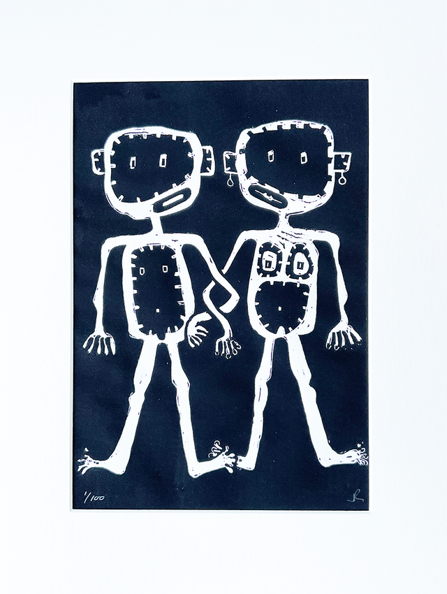 The Ice Couple (Original Limited Edition. Lino Print)