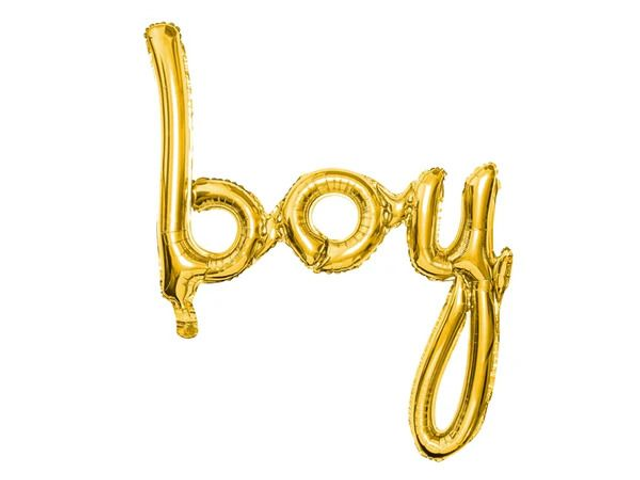25" SCRIPT BOY GOLD FOIL