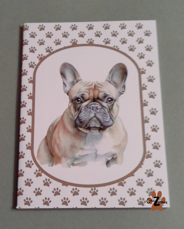 Carnet de note Bouledogue français