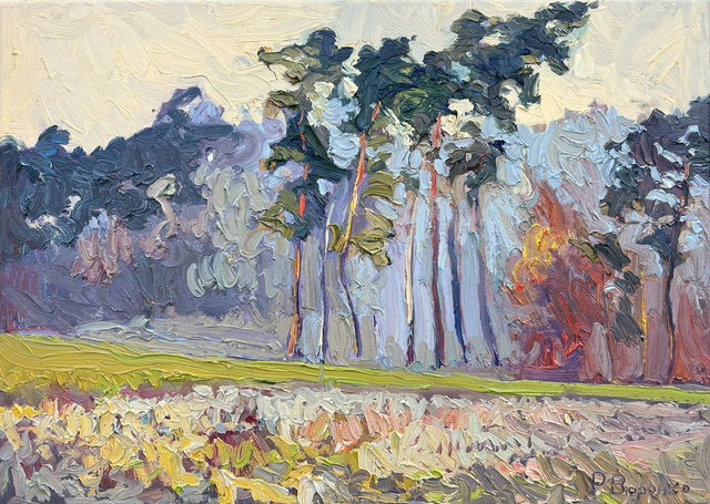 „Frühlingsabend. Das letzte Licht“ – Öl auf Leinwand, 50 × 70 cm, 2025 | Spring Evening. The Last Light