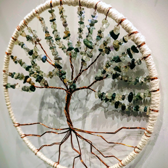 Arbre éternel Agate Indienne, Prhénite et Quartz 