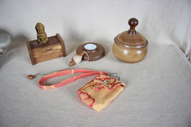 Pochette pour pendule talisman cristaux