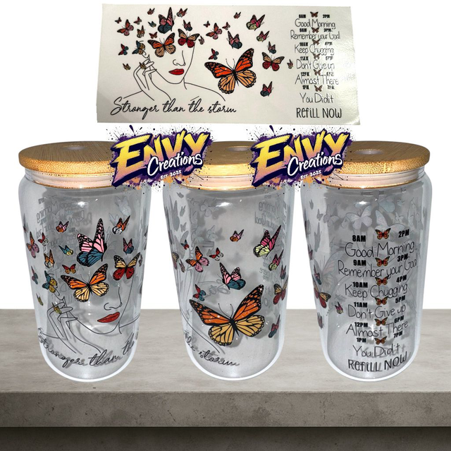 Stronger Than The Storm Libbey Can - Glass
