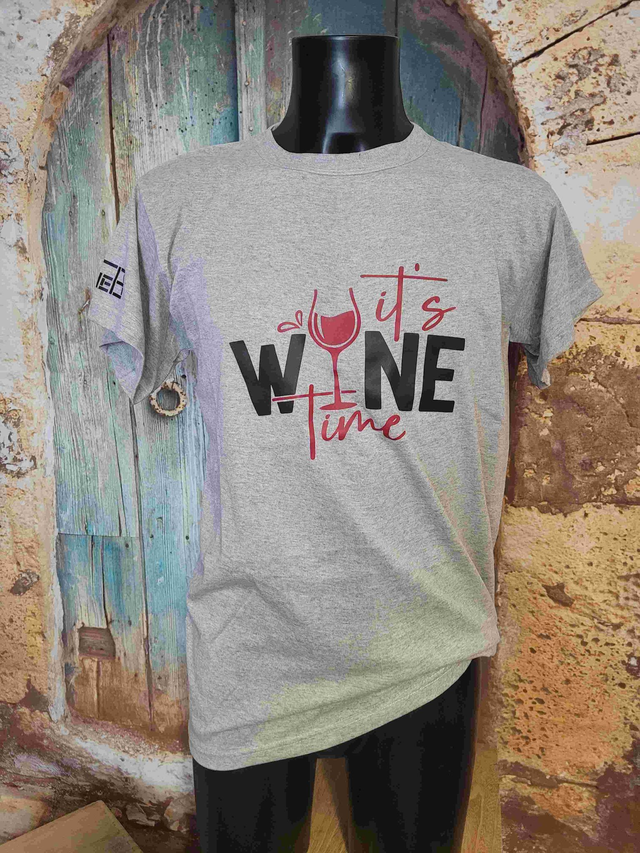 T-SHIRT GRIS HOMME 2XL (BZ19) WINE TIME