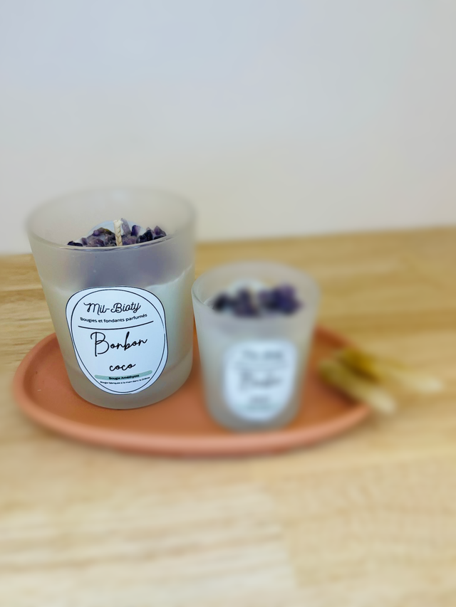 Bougie Améthyste : Bonbon coco