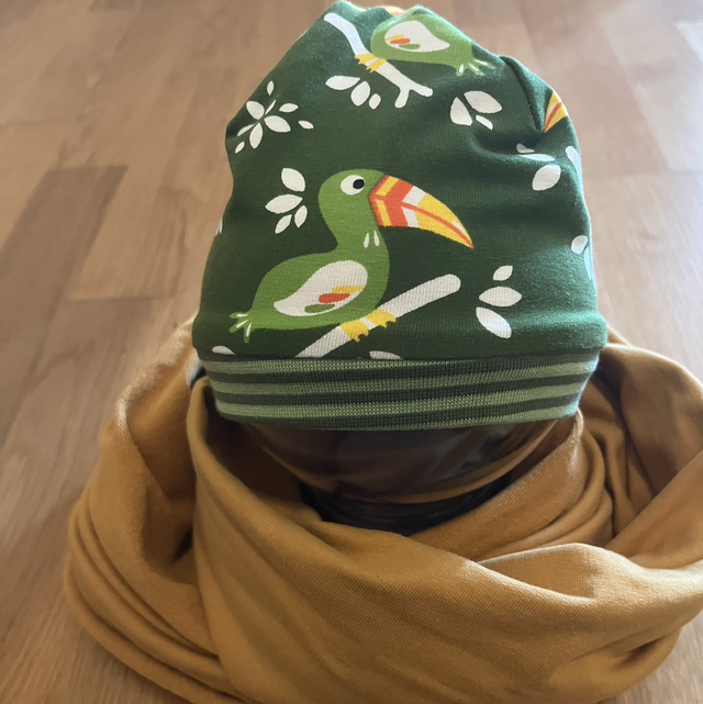 Mütze Grün Kopfumfang 31- 35