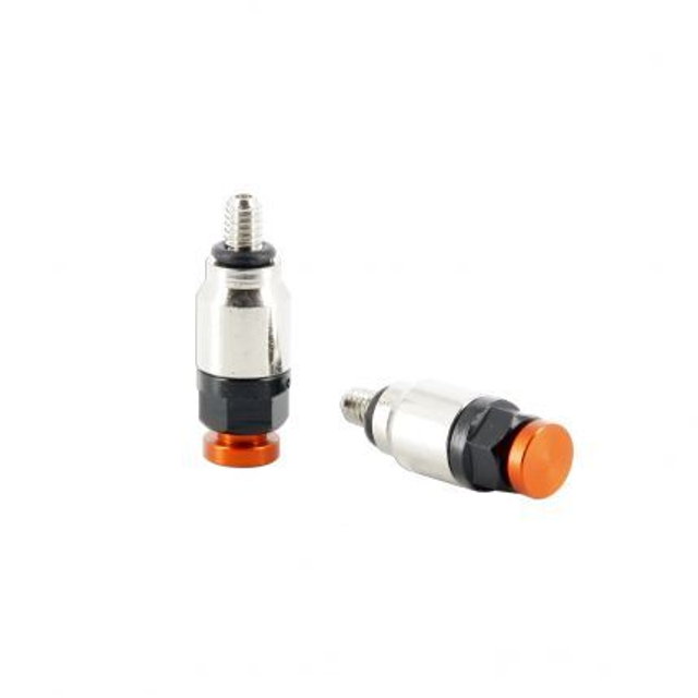  Valves de Pression de Fourche M4 Fourche WP Anodisées Orange 27mm avec filetage 22mm sans filetage