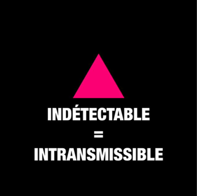 T-shirt « INDÉTECTABLE = INTRANSMISSIBLE » - Act Up Sud-Ouest