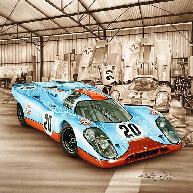 Porsche 917K Le Mans 1971 Limited Edition Framed