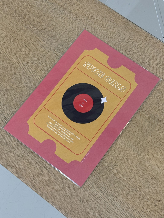 A3 Print - Music Token - Spice Girls