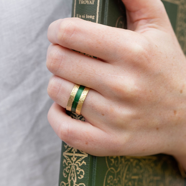 Bague Telluris - Doré, vert