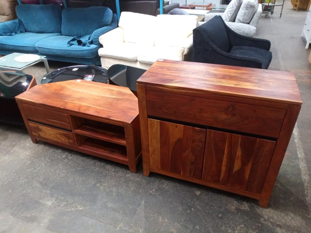 Hardwood Side Unit and TV Stand