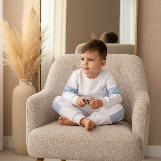 Boys White Vivaki Tracksuit 