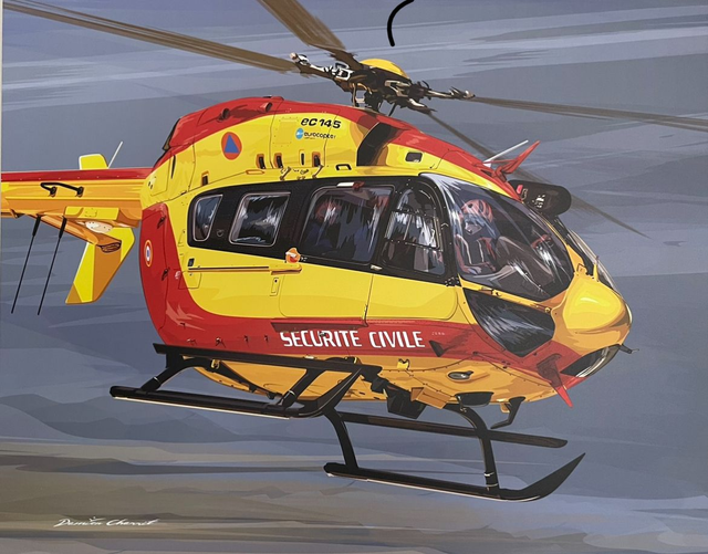 Tableau EC145 - Série Limitée et Numérotée - Damien CHARRIT