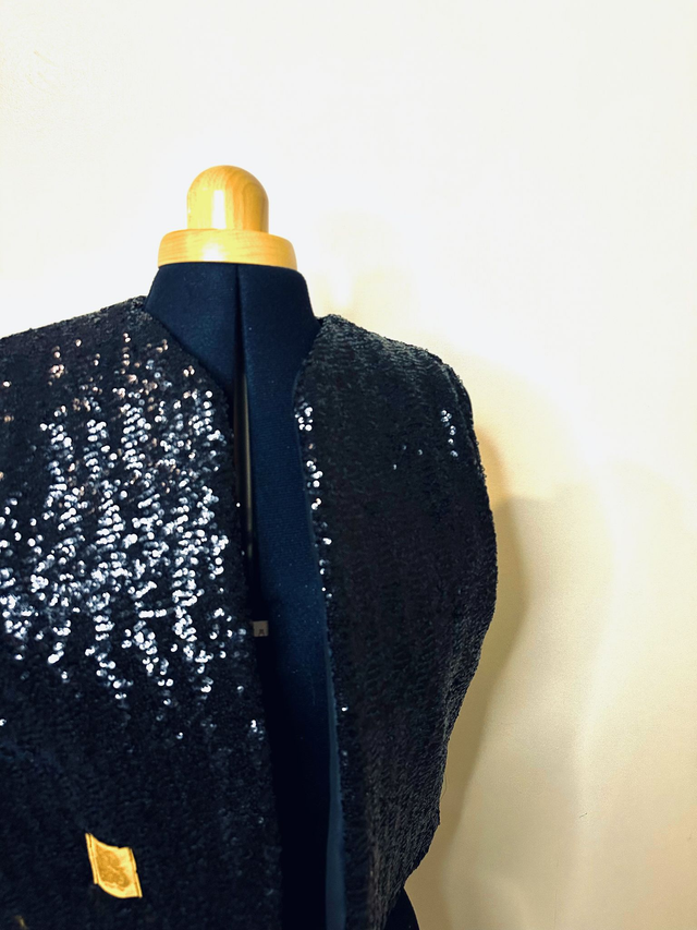 Veste Sans Manche Sequin 