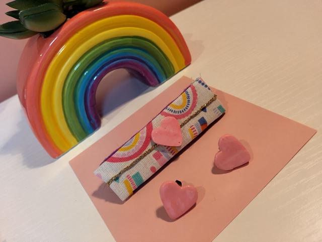 Bohanna Heart Stud Earrings — handmade 