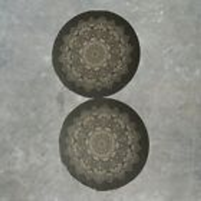 Slate Coaster Set of 2 - Round - Mandala