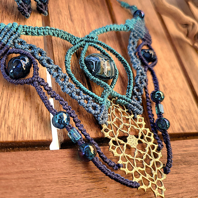 Collier Océane bleue