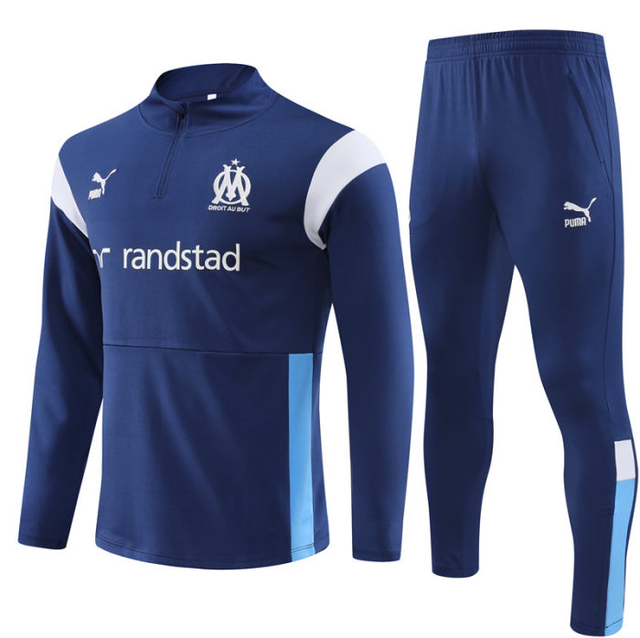 Adulte Olympique de Marseille 2023-2024 Quick Dry Casual Bleu 