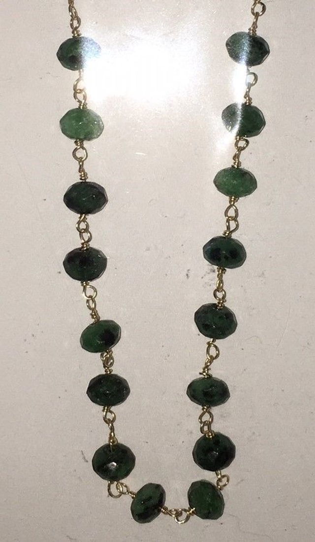 Zoisite natural gemstone necklace