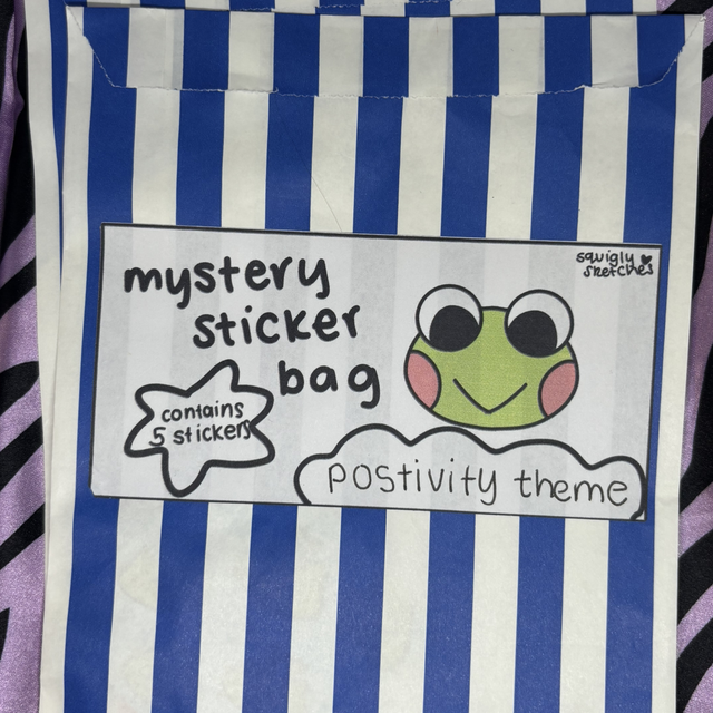 positivity mystery sticker bag
