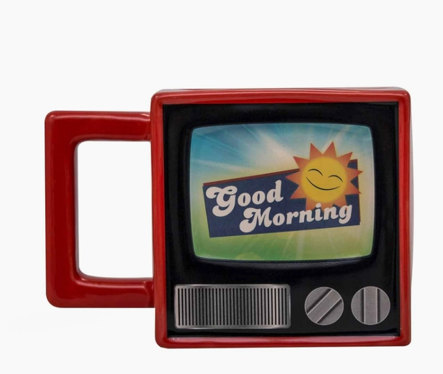 Tasse rétro téléviseur avec changement de couleur